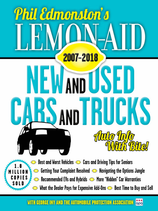 Cover image for Lemon-Aid New and Used Cars and Trucks 2007–2018